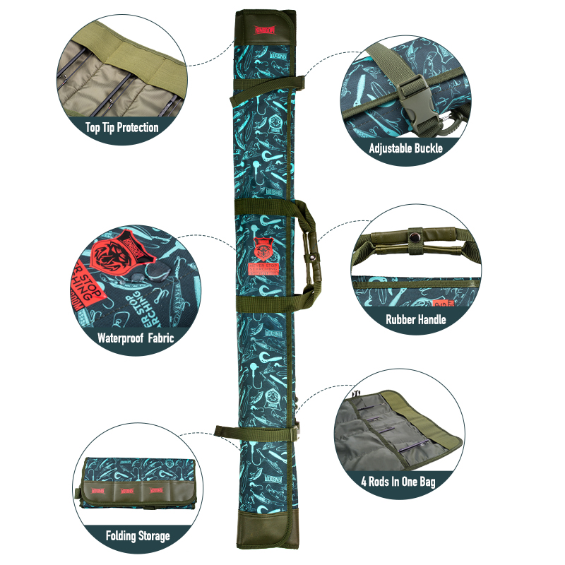 Fishing Rod Case - KINGDOM Fishing Rod Bag Waterproof Fishing