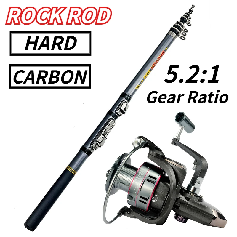 Fishing Rod Surf - Ultralight Portable Telescopic Rock Fishing Rod