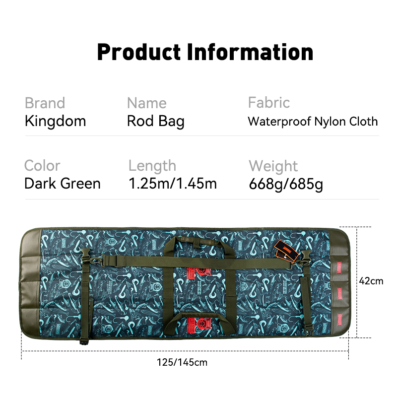 KINGDOM Fishing Rod Bag Waterp - Fishing Rod Case 评论和价格