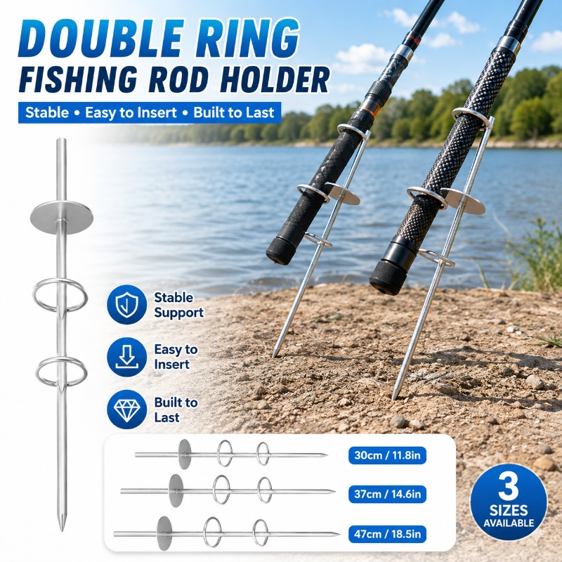 Double Ring Fishing Rod Holder - Fishing Rod Surf 评论和价格