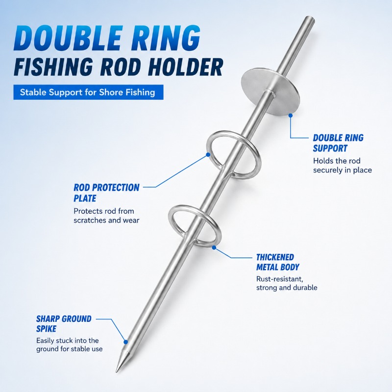 Double Ring Fishing Rod Holder - Fishing Rod Surf 评论和价格