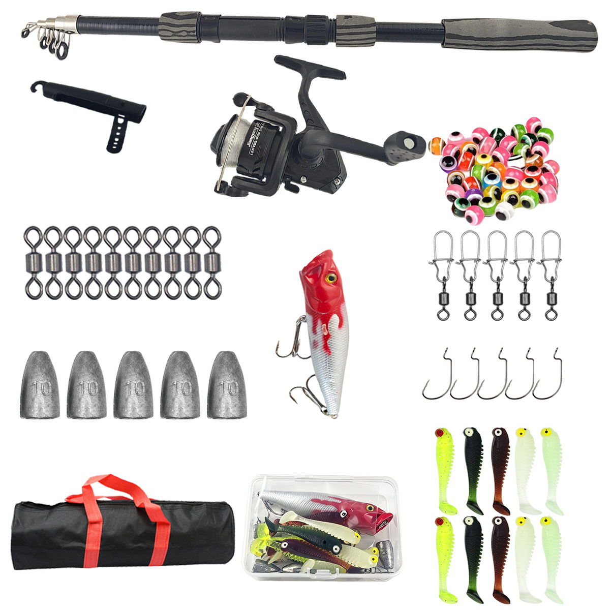 Portable Telescopic Fishing Ro - Fishing Rod Combo 评论和价格