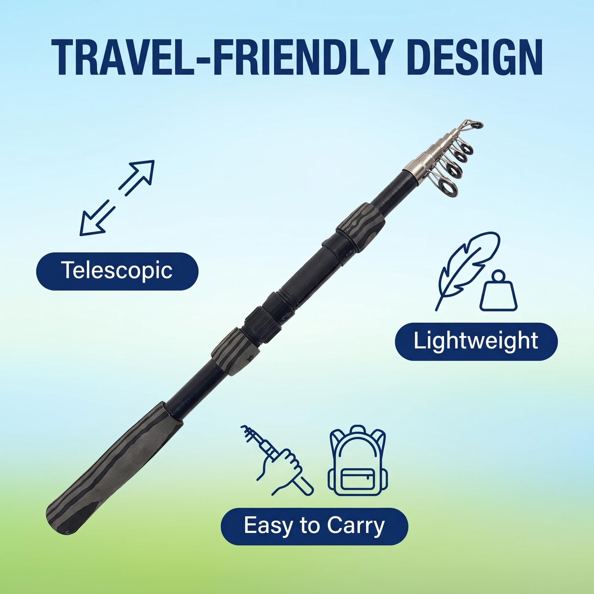 Portable Telescopic Fishing Ro - Fishing Rod Combo 评论和价格