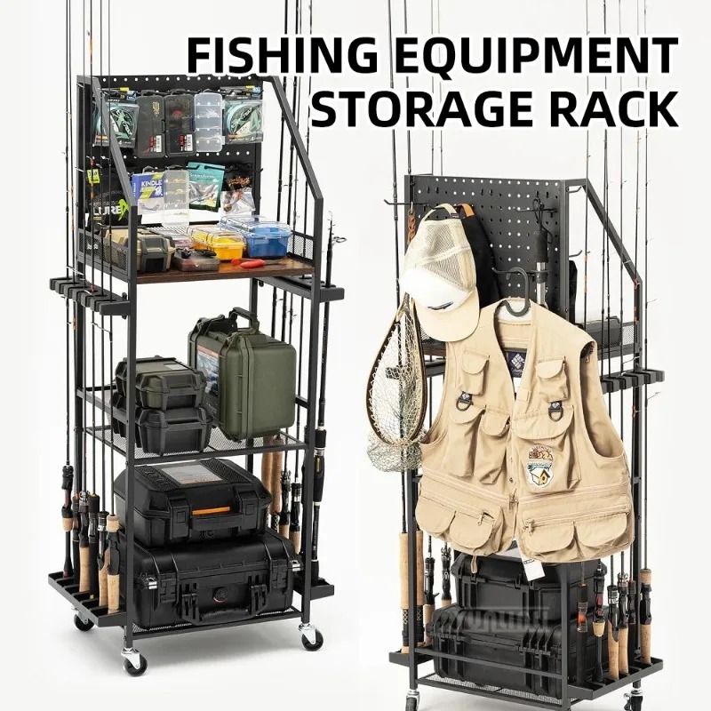 Fishing Gear Storage Shelf, Fi - Fishing Rod Combo 评论和价格
