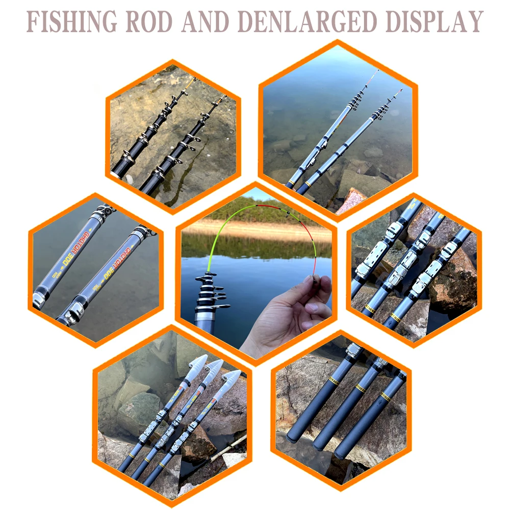 Ultralight Portable Telescopic - Fishing Rod Surf 评论和价格